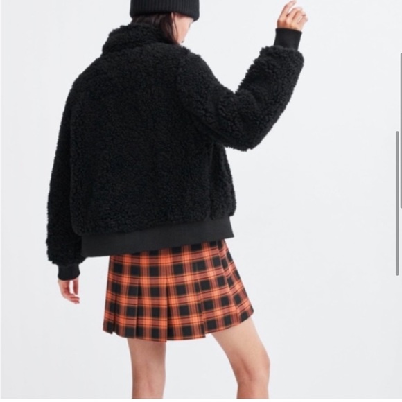 Zara Sherpa Fleece Bomber Jacket - Picture 5 of 11